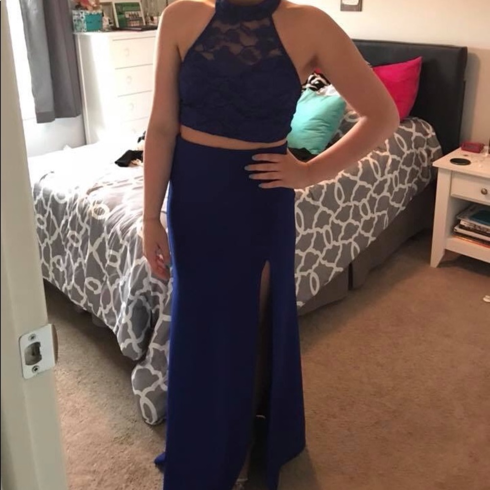 2 piece prom dress